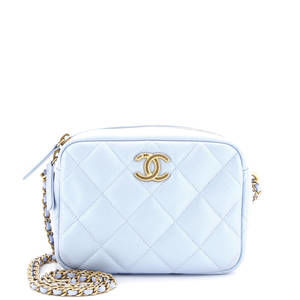 Chanel Small My Perfect Adjustable Chain Camera Bag Quilted Iridescent Caviar